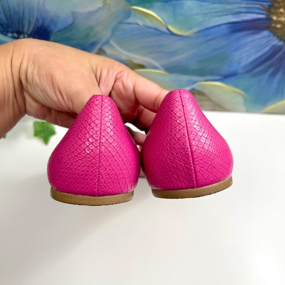 SARTO by  Franco Sarto Flexa Amaya Ballet Flat Pink Snake Print Faux Leather 8.5 - Picture 12 of 15
